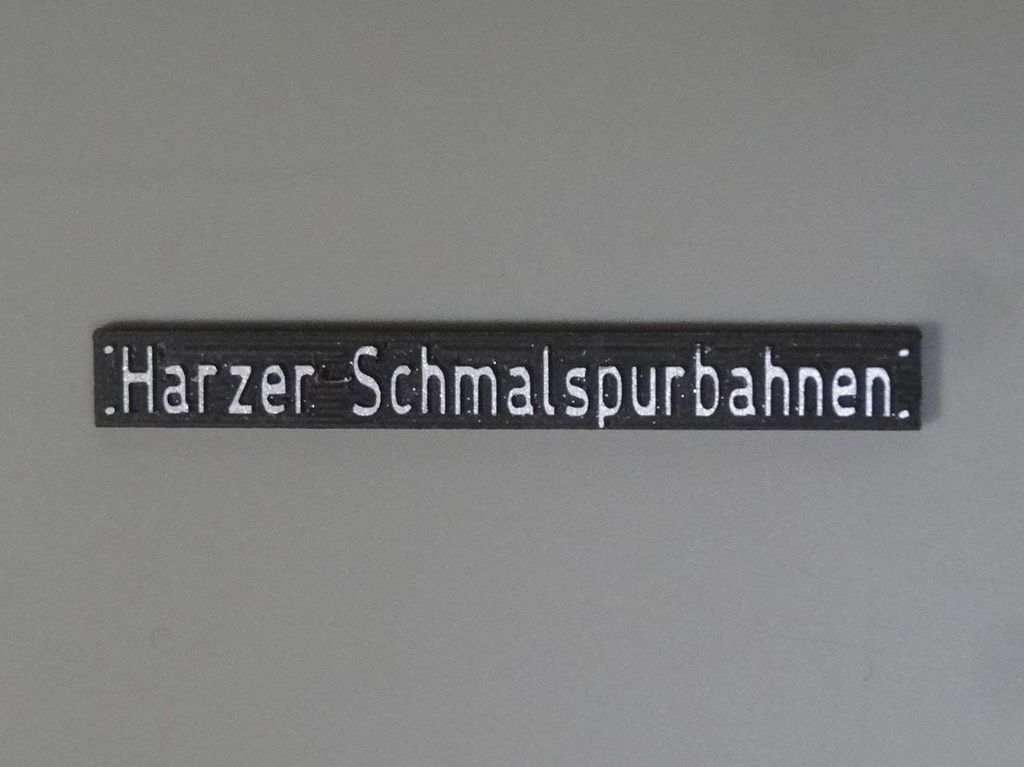 Harzer Schmalspurbahnen klein 35 x 4 mm, 2-Schicht-Kunststoff