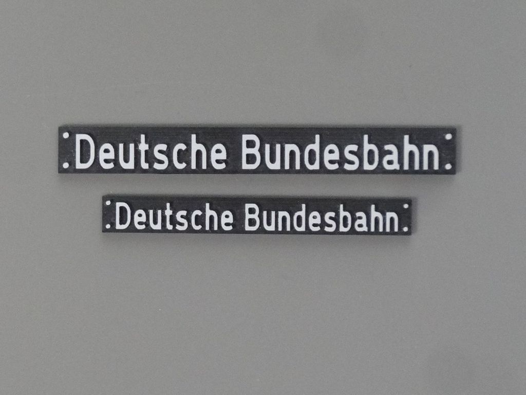 Deutsche Bundesbahn groß 45 x 5 mm, 2-Schicht-Kunststoff