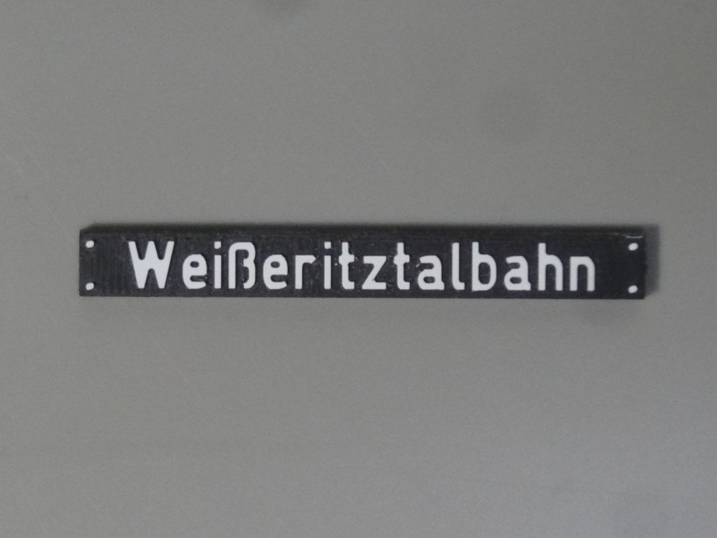 Weißeritztalbahn klein 35 x 4 mm, 2-Schicht-Kunststoff