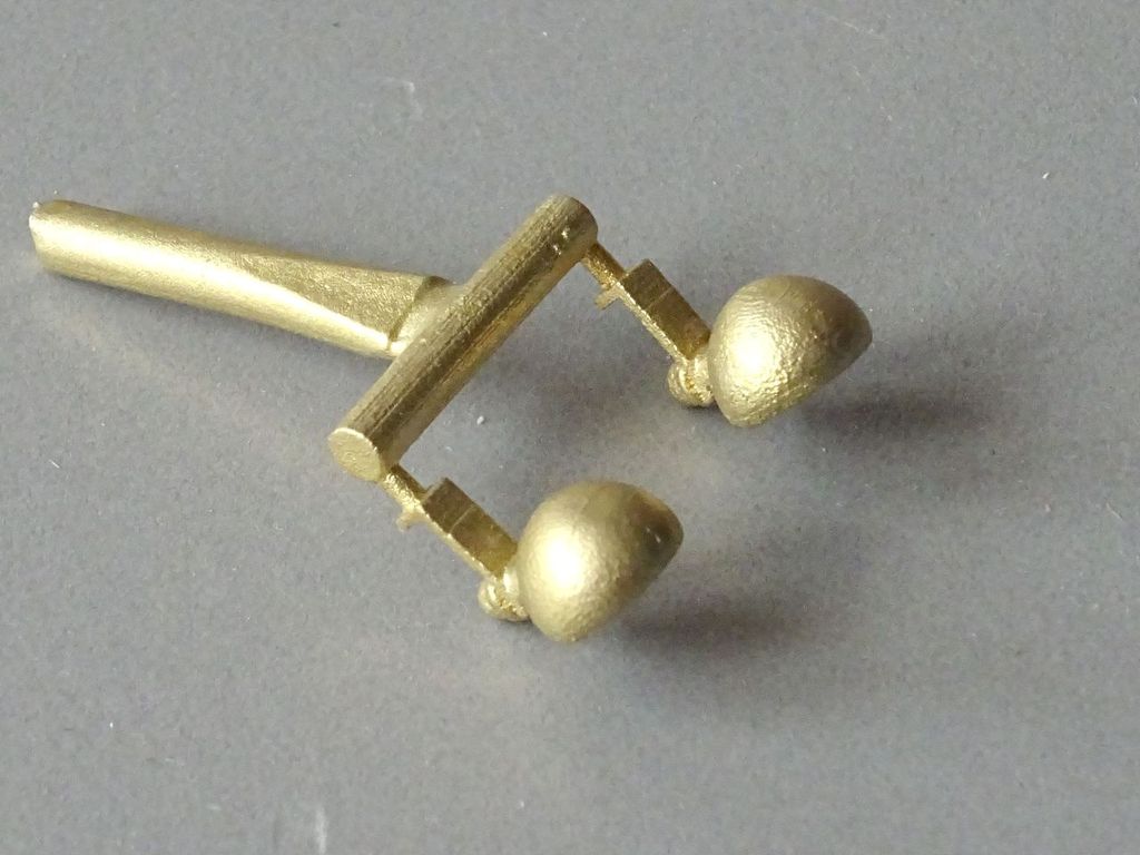 Stirnlampen halbrund D = 6,5 mm, 1 Paar