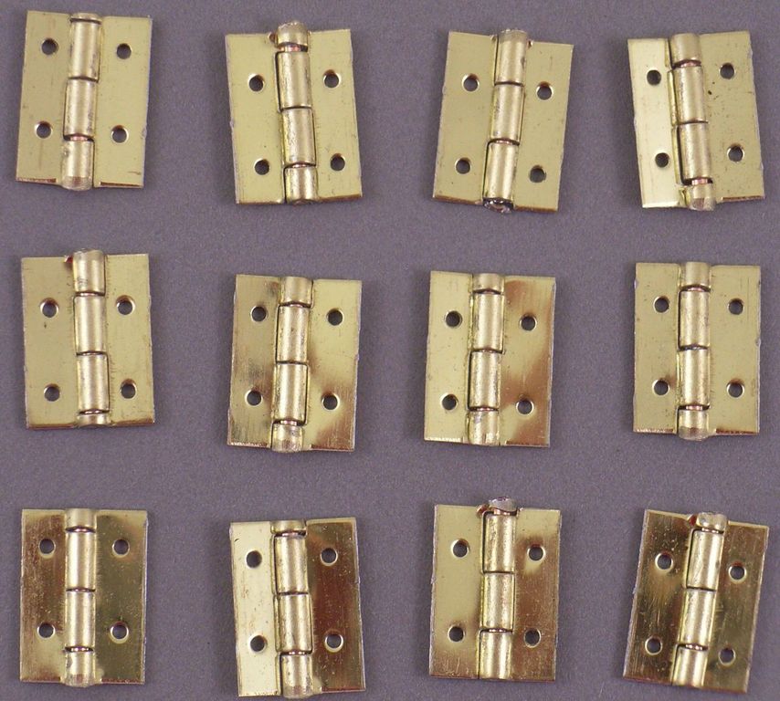 Minischarniere 9 x 12 mm incl. Nägel 12 Stück