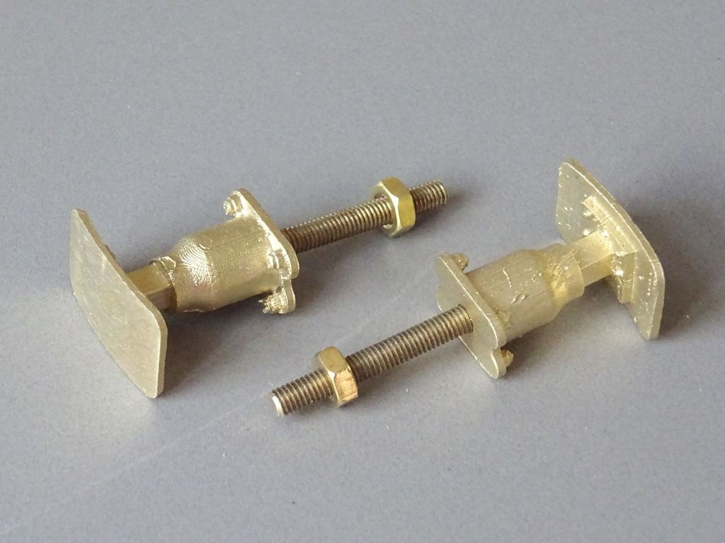 Puffer für Wagen der FKB. Pufferhülse rund, 1 Paar 18 x 18 x 12 mm, 1 Paar