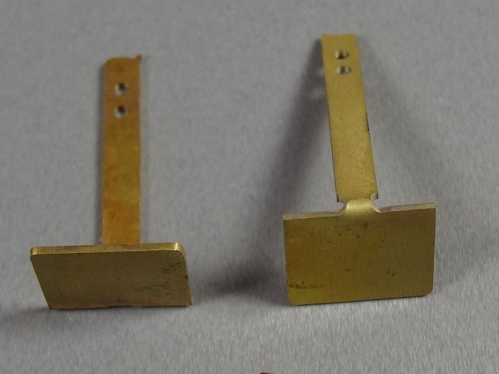Rangiertritt 2m, abgewinkelt 13 x 10 x 20 mm, Messingblech