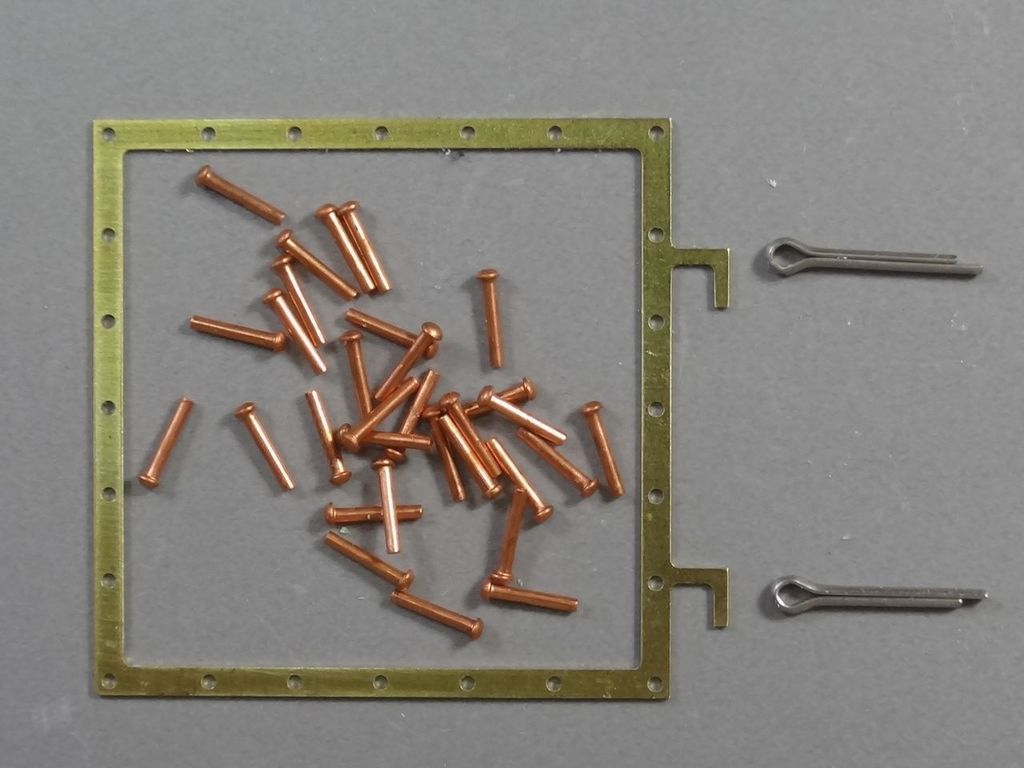 Türrahmen 40 x 40 mm 0,5 mm Messingblech