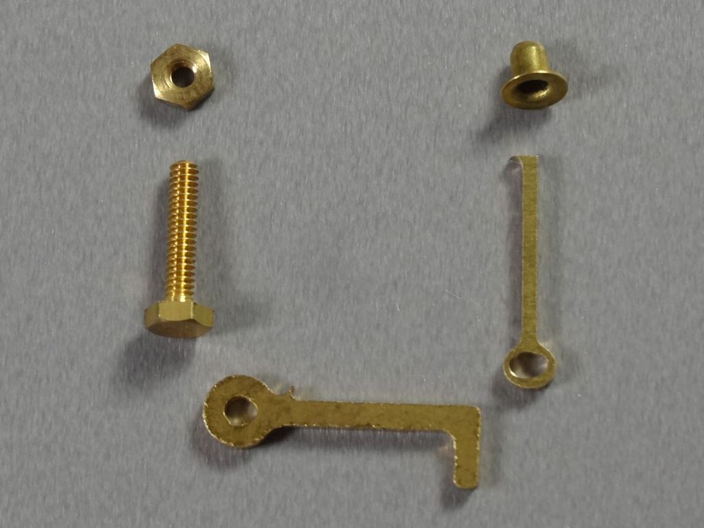 Türriegel kurz, 1 Haken mit Öse Länge 14,5 mm
